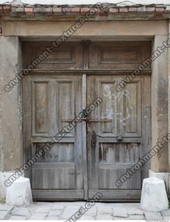 Photo Texture of Wooden Double Door 0010